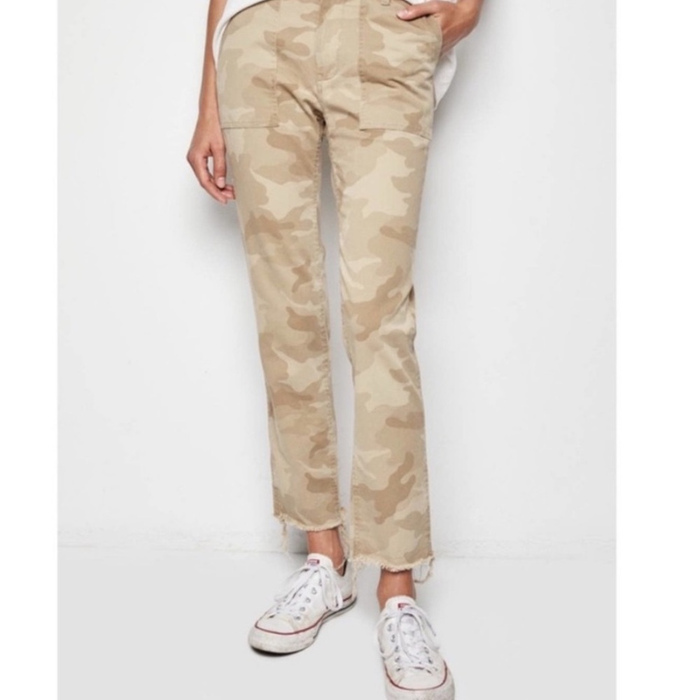 Nili Lotan Khaki Camo Print Pants